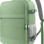 HOTOR Travel Backpack – Flight Approved Travel Bag for Men and Women, Carry on Luggage for 15.6″ Laptop and Travel Essentials for Work, Business, Weekender, College 11.8″x7.9″x17.3″ (Green)