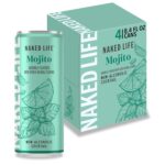 Naked Life Non-Alcoholic Drinks, Mojito – Low Calorie Alcohol-Free Spirits with Zero Sugar – 8.4 Fl Oz Cans, Pack Of 4