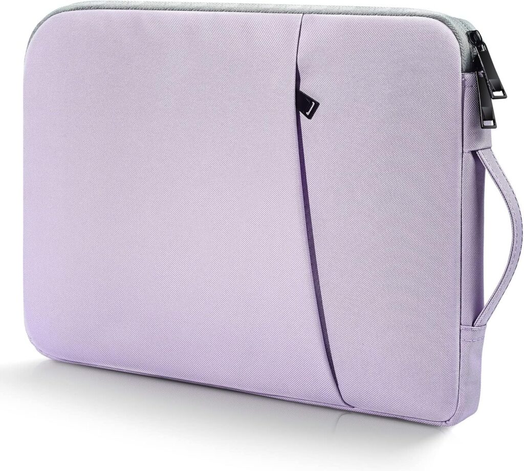17 inch Laptop Case Sleeve, Padded Protective Shockproof Water-Resistant Laptop Cover with Handle for HP Envy 17 / Pavilion 17, Dell Lenovo Asus Acer MSI 17.3-in Computer Carrying Bag -Purple