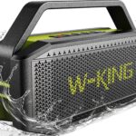 Portable Bluetooth Speaker 100W(Peak) Loud with Deep Bass, W-KING IPX6 Waterproof Speakers Bluetooth Wireless, 60W Ex-large Passive Radiator/40H/EQ/Dual Pairing/TF/AUX, Party Big Large Outdoor Boombox