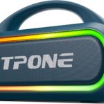 Bluetooth Speaker, IPX7 Waterproof Portable Wireless Speaker with 30W (Peak) Loud Stereo Sound, 100ft Range, Multi-Colors Rhythm Lights, TWS Pairing, BT5.3, for Home/Party/Outdoor/Beach (Indigo Blue)