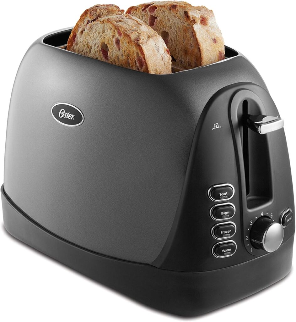 Oster 2 Slice Bread Bagel Toaster Metallic Grey