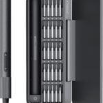 HOTO 25-in-1 Mini Electric Screwdriver, 3.7V Precision Screwdriver Set, USB-C Rechargeable, Compact Magnetic Tool for Phone, Laptop, Camera, DIY Projects, Electronics Repair