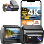 DDPAI Dash Cam Front and Rear, 4K + 1080P Dash Camera for Cars, Real 4K Dashcam with 32G eMMC, Full Color Night Vision, 5GHz WiFi 6, 7 Days Parking Mode, GPS, 3″ IPS, ADAS, WDR, Loop Recording, Z60