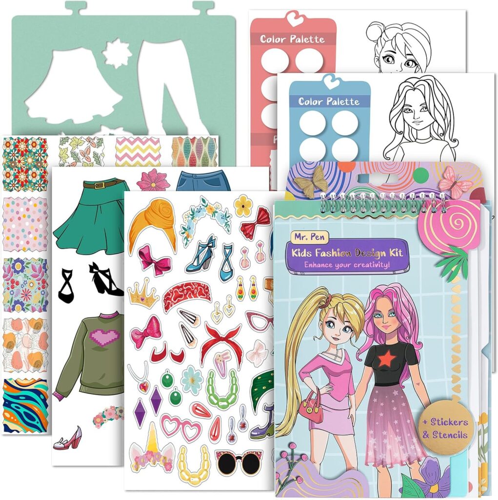 Mr. Pen- Fashion Sketchbook Kit, Fashion Design Sketchbook, Kids Drawing Kit