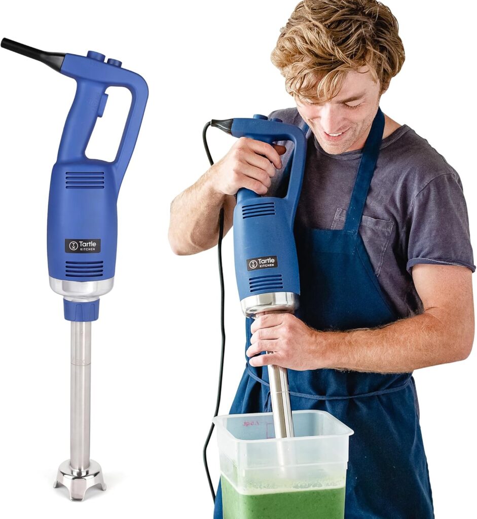 TK Commercial Immersion Blender, 750 Watt/1 HP Variable Speed Motor, 20,000 RPM X-Heavy Duty with Performance Assurance – 14″