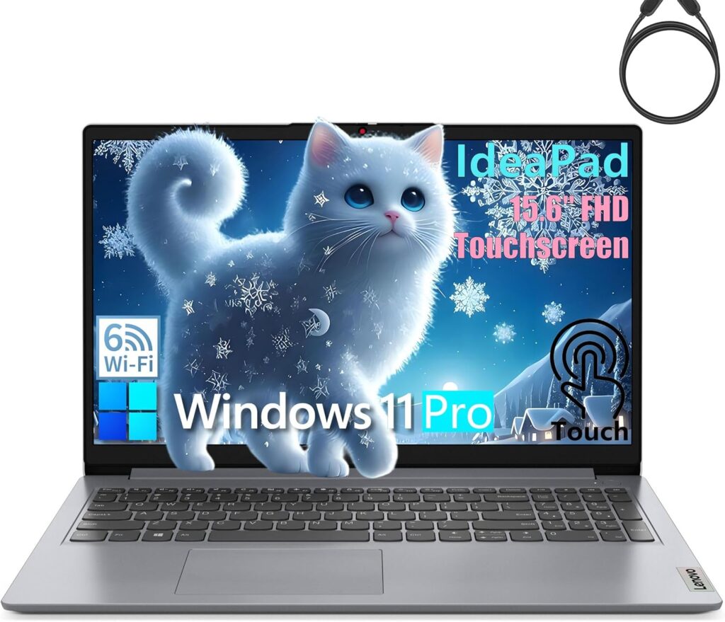 Lenovo Ideapad Touchscreen Laptop Computer for Home Business Student, 15.6″ FHD, 40GB DDR4 RAM, 1TB PCIe SSD, Intel 6-Core CPU (Beat i5-1155G7), WiFi 6, HDMI, Windows 11 Pro S, BEF-ectoy Cable