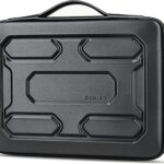 DOMISO 15.6 inch Laptop Sleeve with Handle Shockproof Computer Bag Waterproof EVA Protective Carrying Case for 15.6″ Lenovo Yoga 720 IdeaPad 310 320 ThinkPad T570/Dell Inspiron 15/HP Envy 15, Black