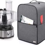 Luxja Food Processor Cover for Cuisinart and Hamilton Beach 10-14 Cup Processor, Food Processor Dust Cover with Accessories Pockets, Gray