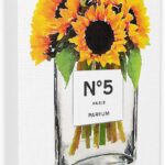 Stupell Industries Fashion Designer Flower Bottle Yellow Watercolor Canvas Wall Art, 16×20, Multi-Color