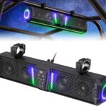 KEMIMOTO 2025 Midnight 60 26-inch UTV Sound Bar, IP66 Waterproof Golf Cart Sound Bar, ATV Speaker Bluetooth with RGB, SxS Soundbar Compatible with Polaris RZR Can-Am w/ 1-2 in Roll Bar
