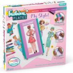 Fashion Plates My Style – Girls Mix-and-Match Drawing Kit, Arts and Crafts, Coloring, Art Supplies, Craft Supplies, Stencils, Crayons Included, Create Your Own Designs, Ages 6+