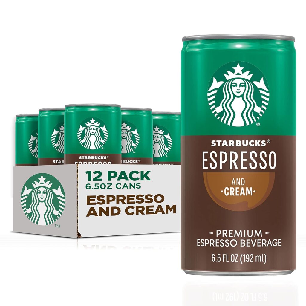 Starbucks – RTD Coffee Espresso And Cream, 6.5oz Cans (12 Pack) (Packaging May Vary)