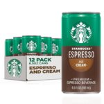 Starbucks – RTD Coffee Espresso And Cream, 6.5oz Cans (12 Pack) (Packaging May Vary)