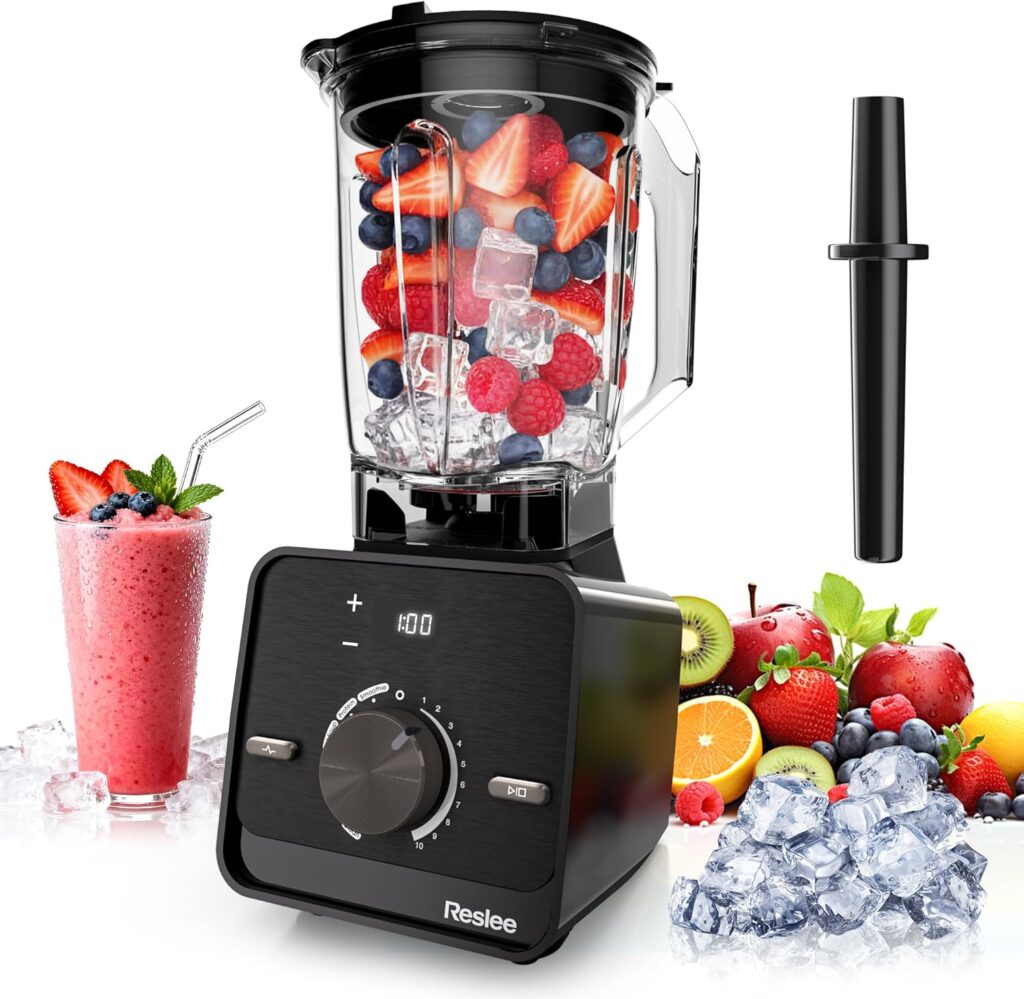 High-Performance Professional Blender,56oz FDA Food-Grade Tritan™ Cup & Stainless Steel Blades,10-Speed Settings & 6 Preset Menus for Smoothies/Fitness Drinks/Hot Soups/Baby Food/Frozen Dessert