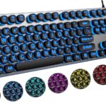 Large Print Backlit Keyboard with 7-Color Backlit, Wired USB Lighted Computer Keyboards Oversize Letters Keys Easy to See, Illuminated Keyboard for PC, Laptop,Windows Desktop