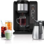 Ninja Specialty Fold-Away Frother (CM401) Coffee Maker, Single Serve to 10 Cup (50 oz.), Glass Carafe