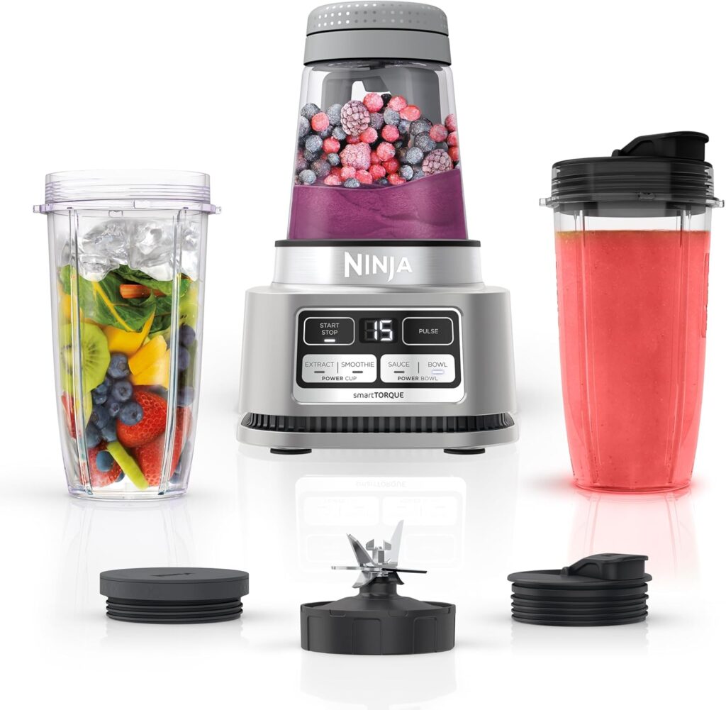 Ninja Blenders for Kitchen | Smoothie Blender, Mixer, Grinder – Premium Blending Performance for Sauces, Frozen Drinks, and More | 1200 Peak Watt Motor | SS101 Foodi Personal Smoothie Maker