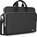 KIZUNA Laptop Sleeve Case 17 Inch Computer Shoulder Bag for for LG gram 17/17.3″ MSI 17/Dell G7/17 Lenovo IdeaPad 3i Gen7/17.3″ HP ProBook 470/Lenovo Ideapad 700,Black