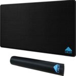 Cacoy 36″ x 20″ Large Mouse Pad, Desk Mat Office Desk Pad Gaming Mouse Mat with Stitched Edges, XXL Keyboard Mousepad with Non-Slip Waterproof Rubber Base for PC Laptop Home Office Accessories, Black