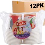 Glad for Kids Disney Princess Disposable Mini Paper Cups, Magic is in All of Us – Heavy Duty, Soak Proof, Bathroom Mouse Rinse Cups for Kids, 3 Ounce, 20 Count – 12 Pack