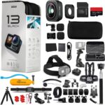 GoPro HERO13 (Hero 13) Ultra Wide Edition in Black – Waterproof Action Camera – 5.3K HDR Video, 27MP Photos, 1/1.9″ Image Sensor, Live Streaming, Webcam + 64GB Card & 50 Piece Accessory Kit – Bundle