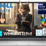 Dell Pro 16 Laptop Computer, Intel Core Ultra 7 265U & AI for Business, 16″ Touch IPS Display, 32GB DDR5 RAM, 1TB PCIe SSD, WiFi 6E, Bluetooth 5.3, Backlit Keyboard, Windows 11 Pro