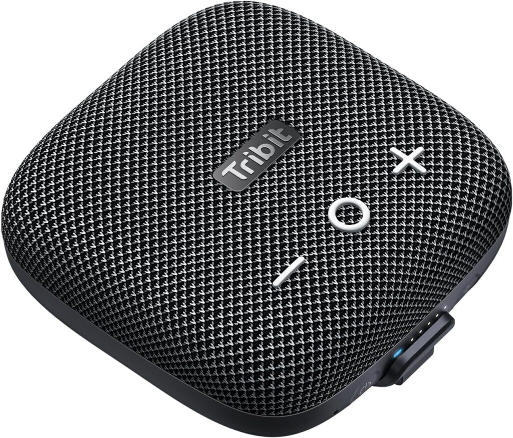 Tribit StormBox Micro 2 Wireless Portable Speaker: 10W Loud Deep Bass Sound, IP67 Waterproof Bike Speaker with Bluetooth 5.3, 12H Playtime, TWS Pairing for Camping Travel Hiking