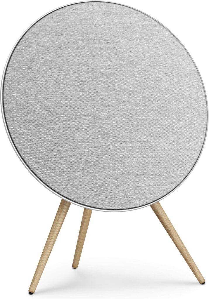 Bang & Olufsen Beosound A9 (5th Generation) – Iconic and Powerful Multiroom WiFi and Bluetooth Home Speaker with Active Room Compensation, Natural Aluminum