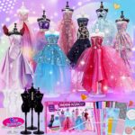 ONE TO FOUR 800+Pcs Fashion Designer Kits for Girls with 6 Mannequins – Girls Fashion Design Craft Kit, Sewing Kit for Kid 8-12, Birthday Christmas Gifts for Teens Girl 6 7 8 9 10 11 12
