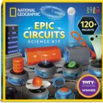 National Geographic Circuit Maker Kit – Electronics Kit for Kids with 120 Electrical Circuit Projects, Electric Circuit STEM Toy, Electronic Projects, Electrical Circuit Kit for Kids, Electricity Kit