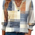 LOMON Women’s 2025 Fashion Tops 3/4 Length Sleeve Business Casual Blouses Summer Tees Shirts