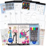 Fashion Angels Fashion & Accessory Design Sketch Set, Includes Sketch Pad with Stickers & Markers, Ultimate Fashion Design Sketch Book for Girls