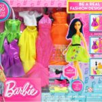 Barbie Be a Real Fashion Designer Neon Edition – DIY Dress-Up Craft Kit with Neon Fabrics & Accessories – Design Custom Outfits for Barbie Dolls – Gift for Creative Girls Ages 6+