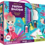 Pretty Me Fashion Design Studio – Sewing Kit for Kids – Designer Dress Girls Arts Crafts Kits Ages 8, 9, 10, 11, 12 Age – Sketch, Sew, Style – Kid Art Projects Gift – Girl Craft Activities Gifts