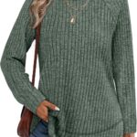 WIHOLL Long Sleeve Shirts for Women Fall Sweaters 2025 Lightweight Casual Tunic Tops Loose Fit Winter Clothing S-2XL