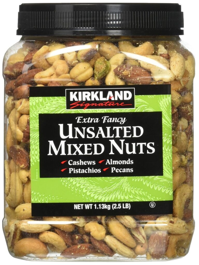 Kirkland Signature Mixed Nuts, Extra Fancy Unsalted, 2.5 Pound (Pack of 2)