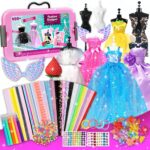 900+ Fashion Designer Kits for Girls with Mannequins-Kids Sewing Kits,Girls Fashion Design Gift,Arts and Crafts Kit,Girl Craft Activities Age 6 7 8 9 10 11 12