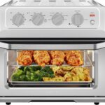 Chefman Air Fryer Toaster Oven Combo, 7-In-1 Convection Countertop 20 Qt fryer, Cook a 10 Inch Pizza, Fry 2 lb. of Chicken Wings, Toast, Broil, Auto Shutoff, Stainless