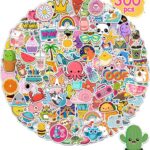 300 Pcs Stickers for Kids, Cute Water Bottle Vinyl Waterproof Laptop Stickers for Students Gifts School Supplies Classroom Teacher Prizes Sticker Pack for Kids Girls Teens
