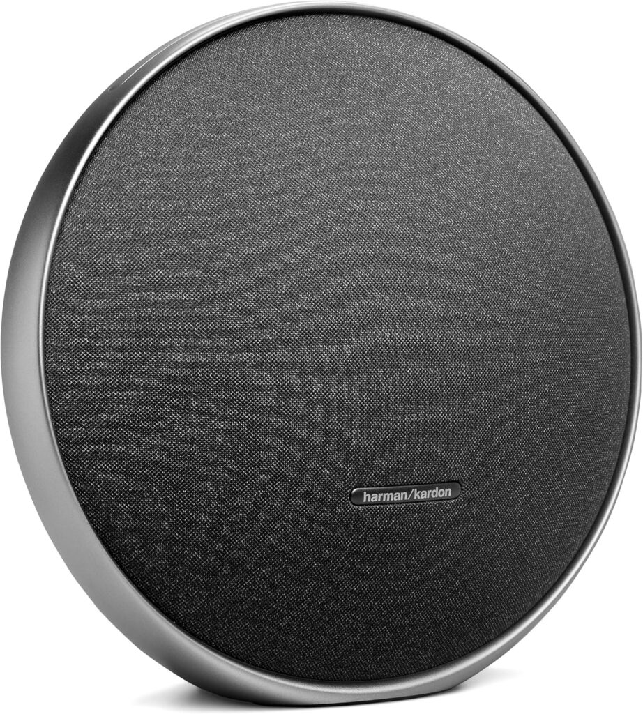 Harman Kardon Onyx Studio 9 – Portable Stereo Bluetooth Home Speaker with Built-in Battery and USB Charging, self-Tuning, and Multi-Speaker Connection by Auracast – Black