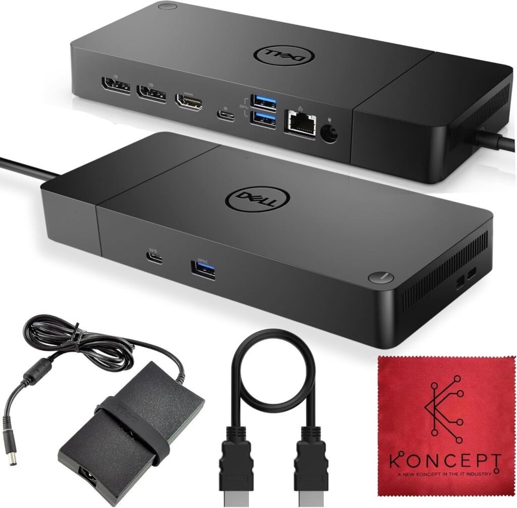 WD19S Docking Station Dual Monitor Bundle – Dock Station with 180W + USB Type-C + HDMI+ Dual DisplayPort – Ultimate Laptop Docking Station