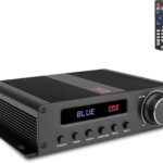 Pyle Wireless Bluetooth Home Audio Amplifier – 100W 5 Channel Home Theater Power Stereo Receiver, Surround Sound w/ HDMI, AUX, FM Antenna, Subwoofer Speaker Input, 12V Adapter, Black – PFA540BT