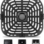 Air Fryer Accessories for Instant Pot Vortex 6 in 1 5.7QT 6 QT Gourmia GAF735 6 QT Air Fryer, Air Fryer Replacement Tray Grill Pan Plate Crisper Plate Rack Parts,Dishwasher Safe