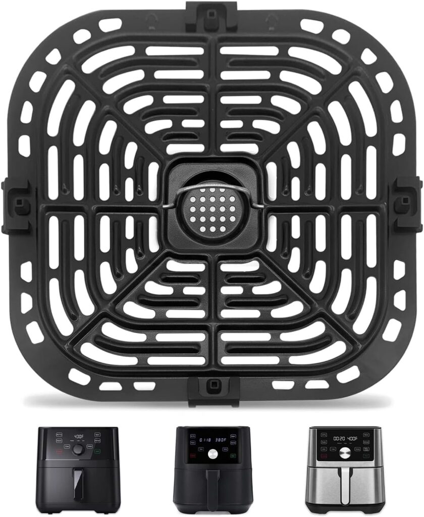 Air Fryer Accessories for Instant Pot Vortex 6 in 1 5.7QT 6 QT Gourmia GAF735 6 QT Air Fryer, Air Fryer Replacement Tray Grill Pan Plate Crisper Plate Rack Parts,Dishwasher Safe