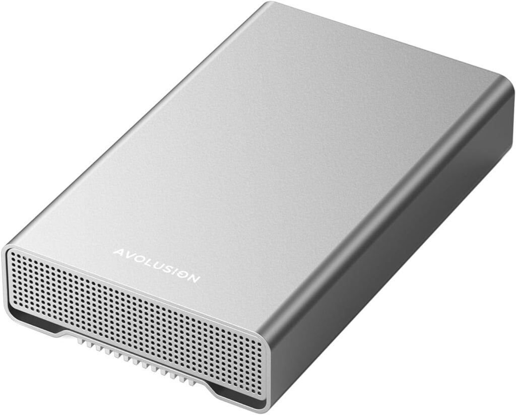 Avolusion PRO-G2 22TB USB 3.2 Gen 2 (10Gbps) USB-C External Hard Drive for Windows/MacOS (Silver)