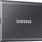 SAMSUNG T7 Portable SSD, 2TB External Solid State Drive, Speeds Up to 1,050MB/s, USB 3.2 Gen 2, Reliable Storage for Gaming, Students, Professionals, MU-PC2T0T/AM, Gray