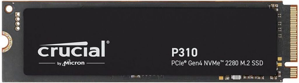 Crucial P310 500GB SSD, PCIe Gen4 NVMe M.2 2280, Up to 6,600MB/s, for Laptop, Desktop (PC), & Handheld Gaming Consoles, Includes Acronis Data Recovery Software, Solid State Drive – CT500P310SSD801