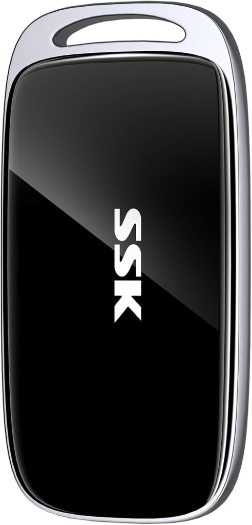 SSK 4TB SSD External Hard Drive, Portable SSD Drive up to 2000 MB/s, USB 3.2 Gen2X2 External Solid State Drives for iPhone 15/16 PRO、Mac、Phone OTG、Laptops with LED Indicator