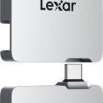Lexar 1TB Professional Go Portable SSD w/Hub, Supports Apple 4K 60fps ProRes, Up to 1050MB/s, USB 3.2 Gen 2, Rugged, IP65, Ultracompact, Compatible w/iPhone 15/16, External SSD (LSL400S001T-RNSNU)